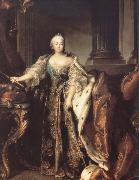 Louis Tocque Portrait of Empress Elizabeth Petrovna oil painting artist